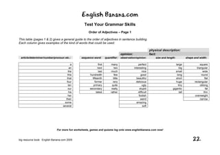 English Banana.com - Adjectives and Synonyms 1