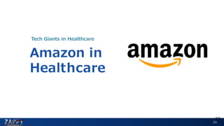 23
23
Amazon in
Healthcare
Tech Giants in Healthcare
Takayuki Yamazaki
ZAPPY Business Strategy
 