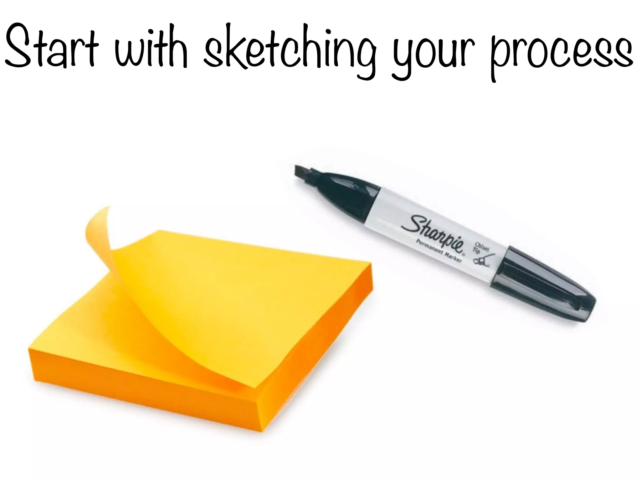 Start with sketching your process
 