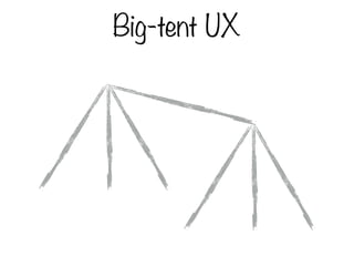 Big-tent UX
 