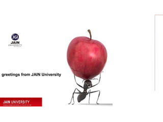 greetings from JAIN University
 