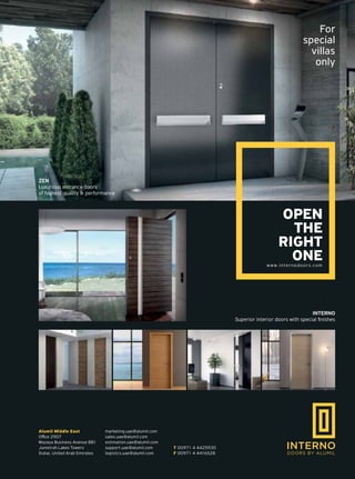 OPEN
THE
RIGHT
ONEwww.internodoors.com
 