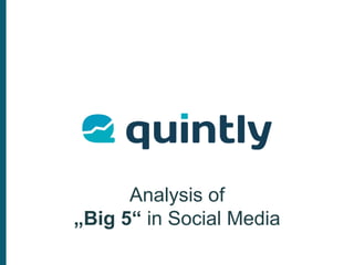 Analysis of
„Big 5“ in Social Media
 