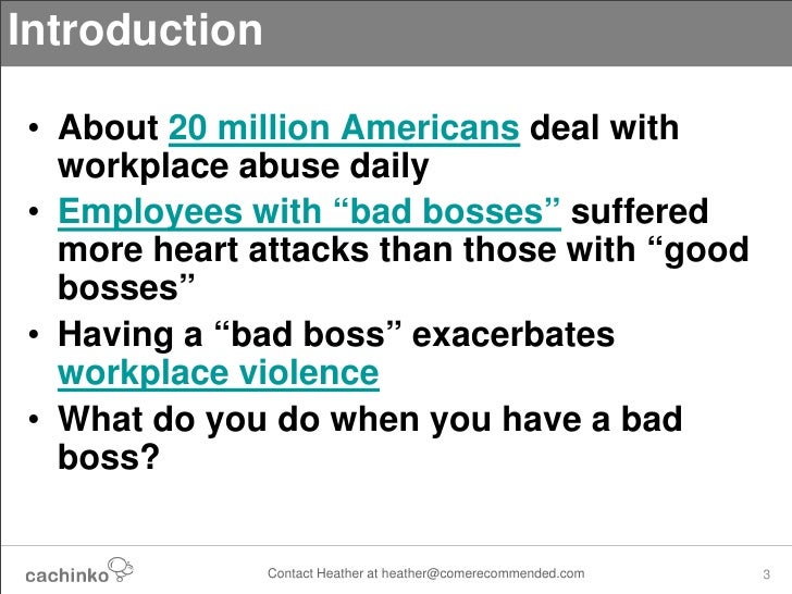 how to deal with a bad boss