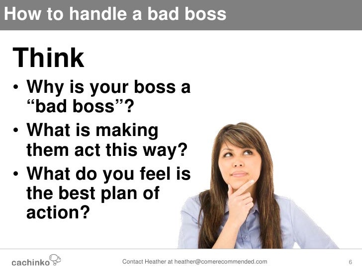 how to deal with a bad boss