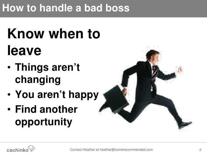how to deal with a bad boss