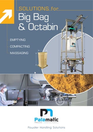 Big Bag
& Octabin
EMPTYING
COMPACTING
MASSAGING
SOLUTIONS for
Powder Handling Solutions
 