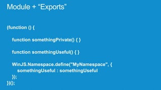 Big Bang Theory of JavaScript Metro Applications | PPTX