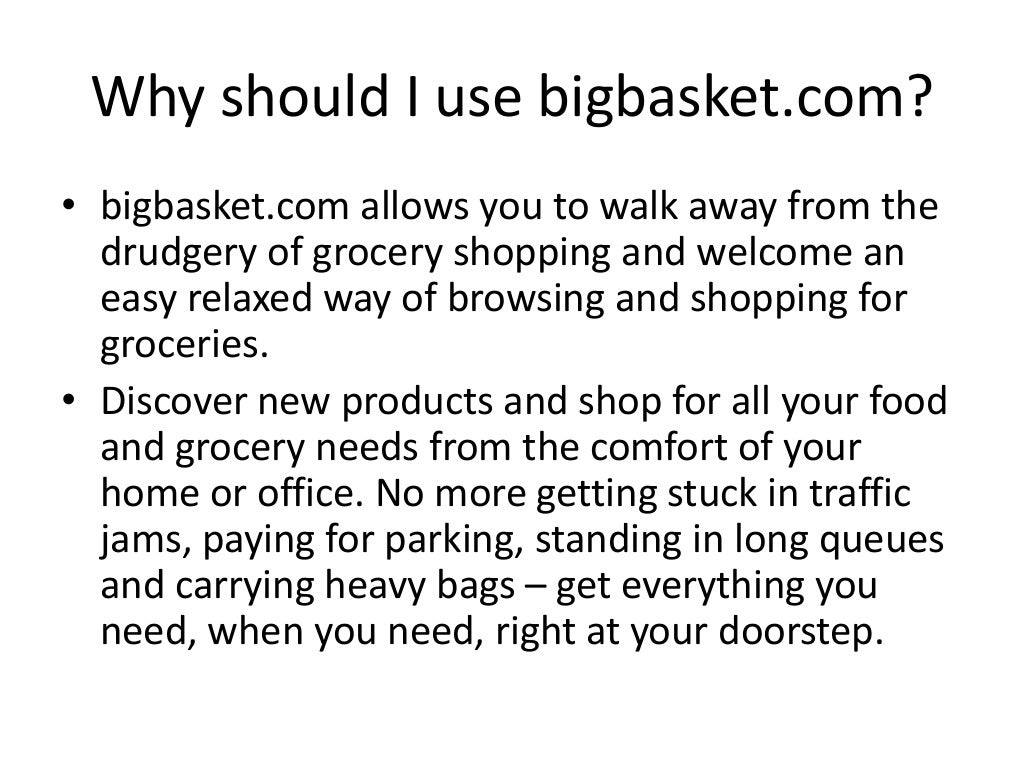 Big basket presentation