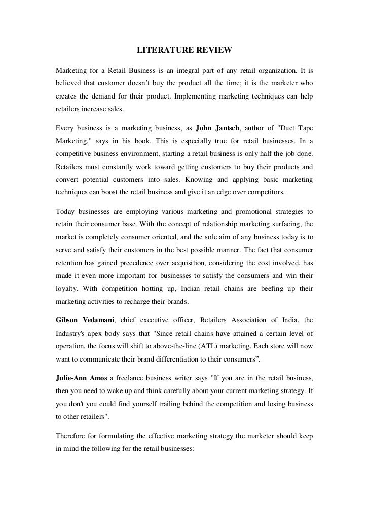 Review of literature on customer satisfaction in big bazaar
