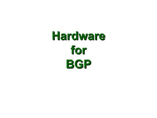 Hardware
   for
  BGP
 