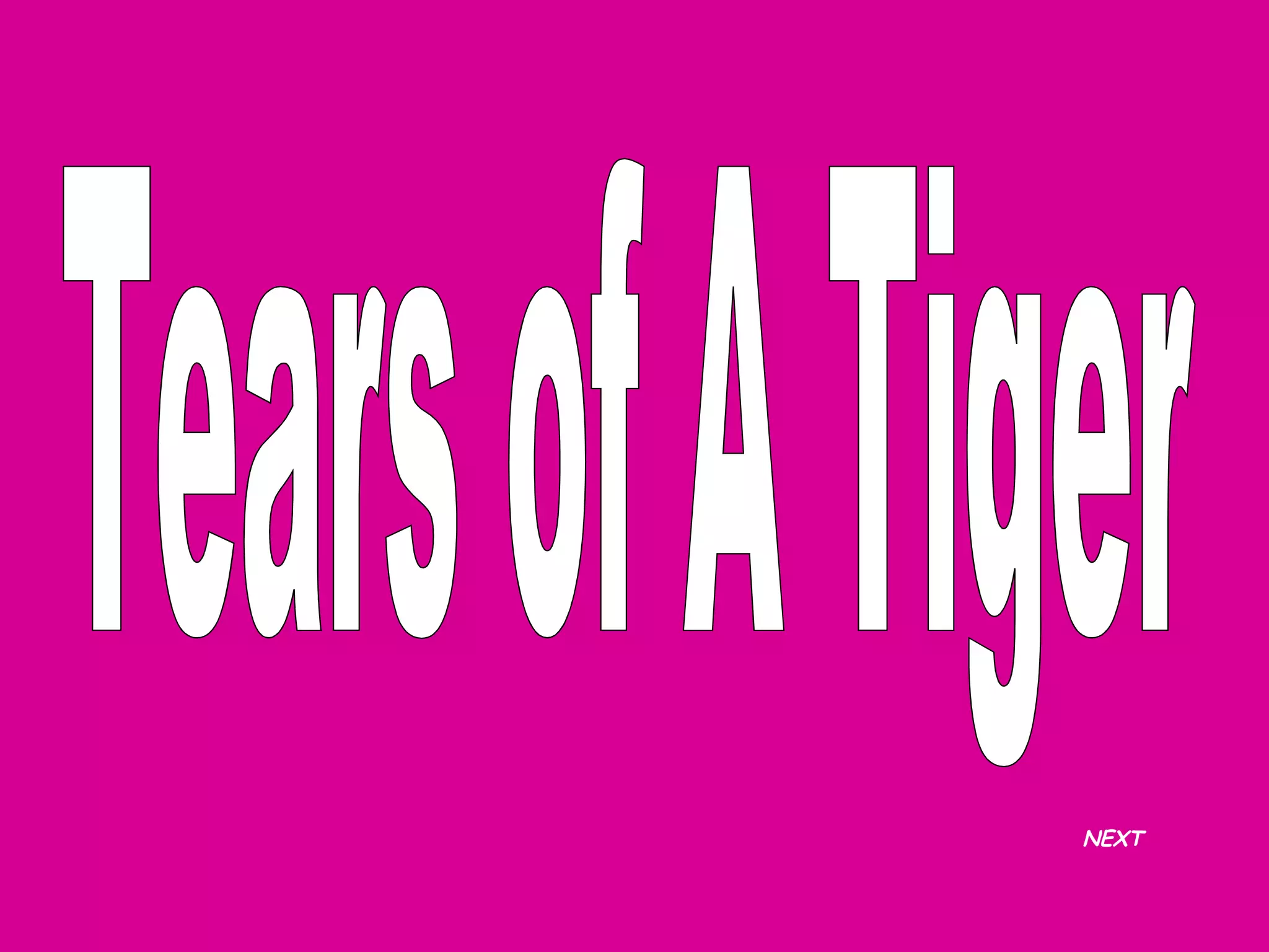 Tears of A Tiger NEXT 