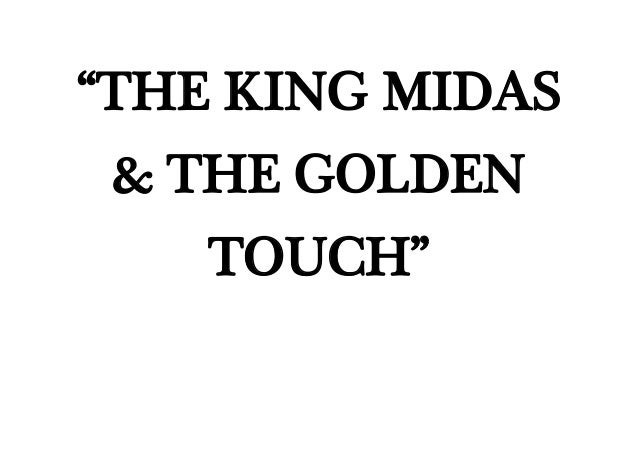 Big Book On The Title The King Midas The Golden Touch