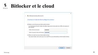 Bitlocker et le cloud
Pied de page 20
 