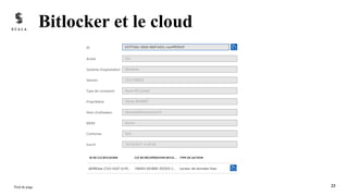 Bitlocker et le cloud
Pied de page 23
 
