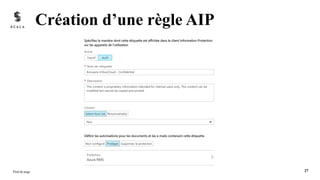 Création d’une règle AIP
Pied de page 27
 