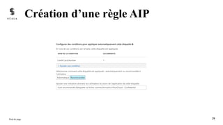 Création d’une règle AIP
Pied de page 29
 