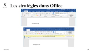Les stratégies dans Office
Pied de page 30
 