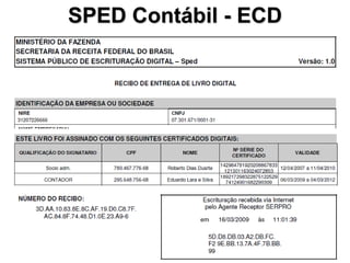 SPED Contábil - ECD
 
