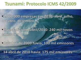Tsunami: Protocolo ICMS 42/2009
 