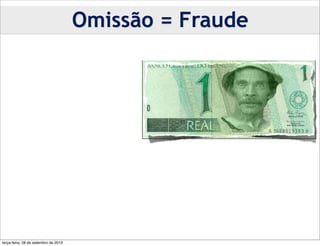 Omissão = Fraude




terça-feira, 28 de setembro de 2010
 