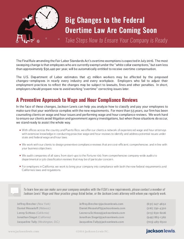 Big Changes to the Federal Overtime Law Are Coming Soon