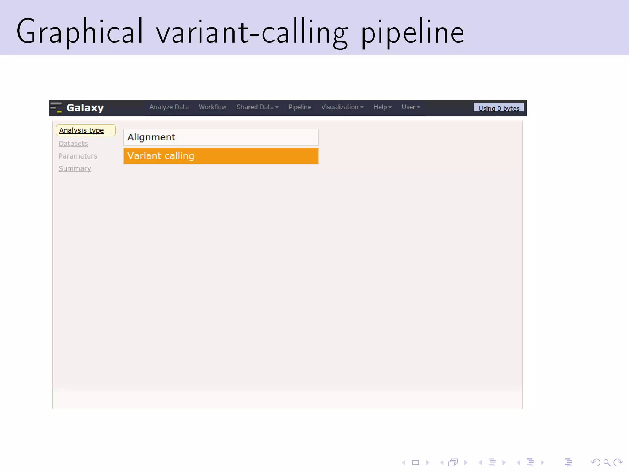 Graphical variant-calling pipeline
 
