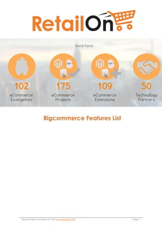 Crm Features List.pdf Bigcommerce features list | PDF