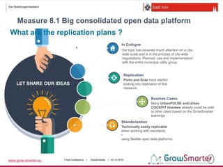 www.grow-smarter.eu Final Conference I GrowSmarter I 03.12.2019 6
Die Oberbürgermeisterin
Measure 8.1 Big consolidated ope...