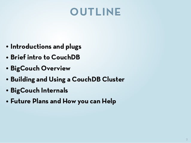 Scaling CouchDB with BigCouch Scaling CouchDB with BigCouch