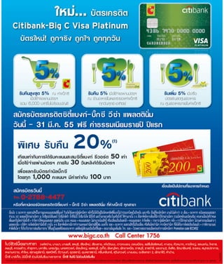 โบรชัวร์โปรโมชั่น Big c standard store รายปักษ์ 4 /2555
