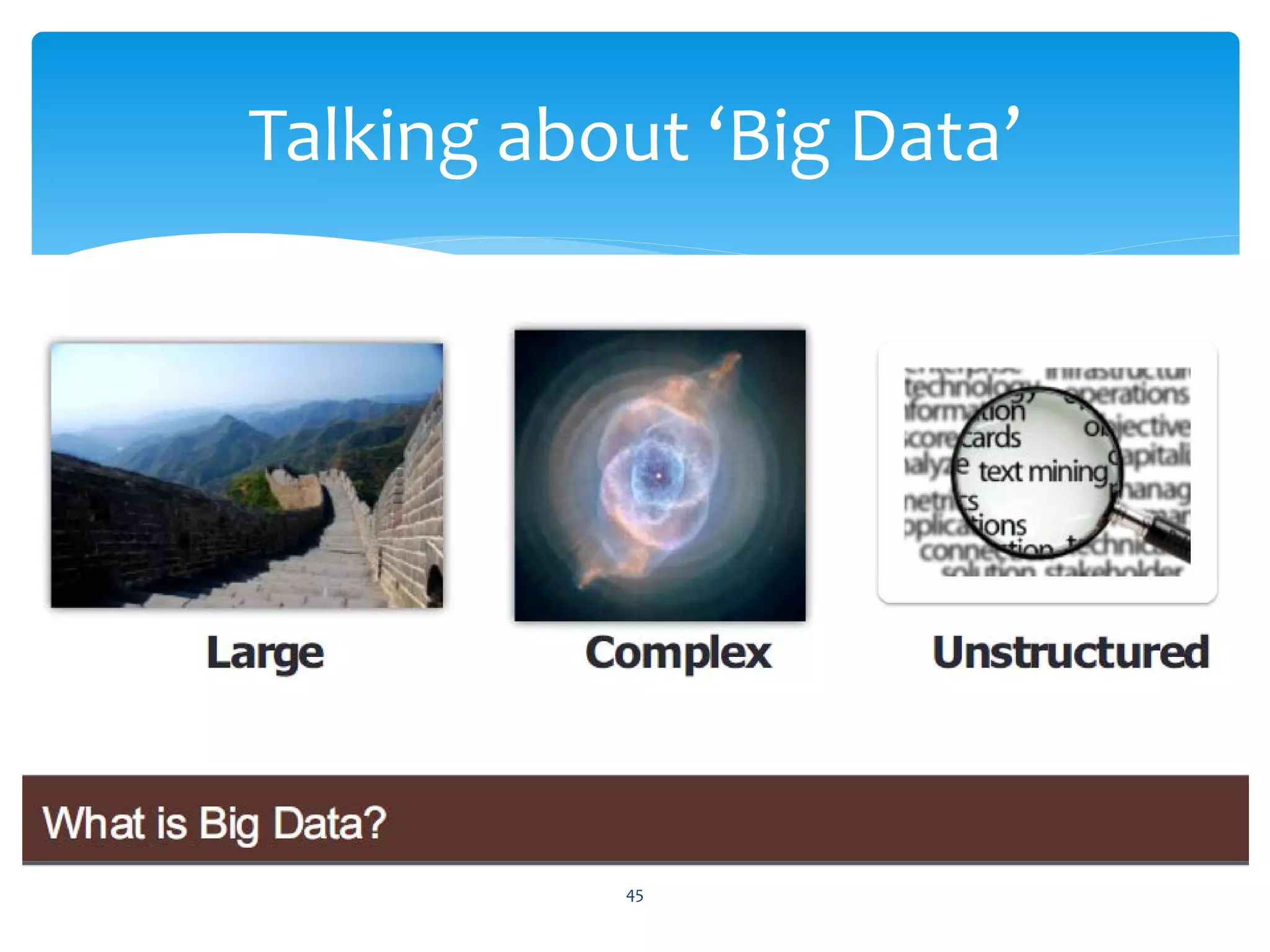 Talking about ‘Big Data’




           45
 