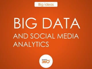 Big ideas

BIG DATA
AND SOCIAL MEDIA
ANALYTICS

 