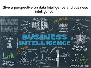 Give a perspective on data intelligence and business
intelligence.
 