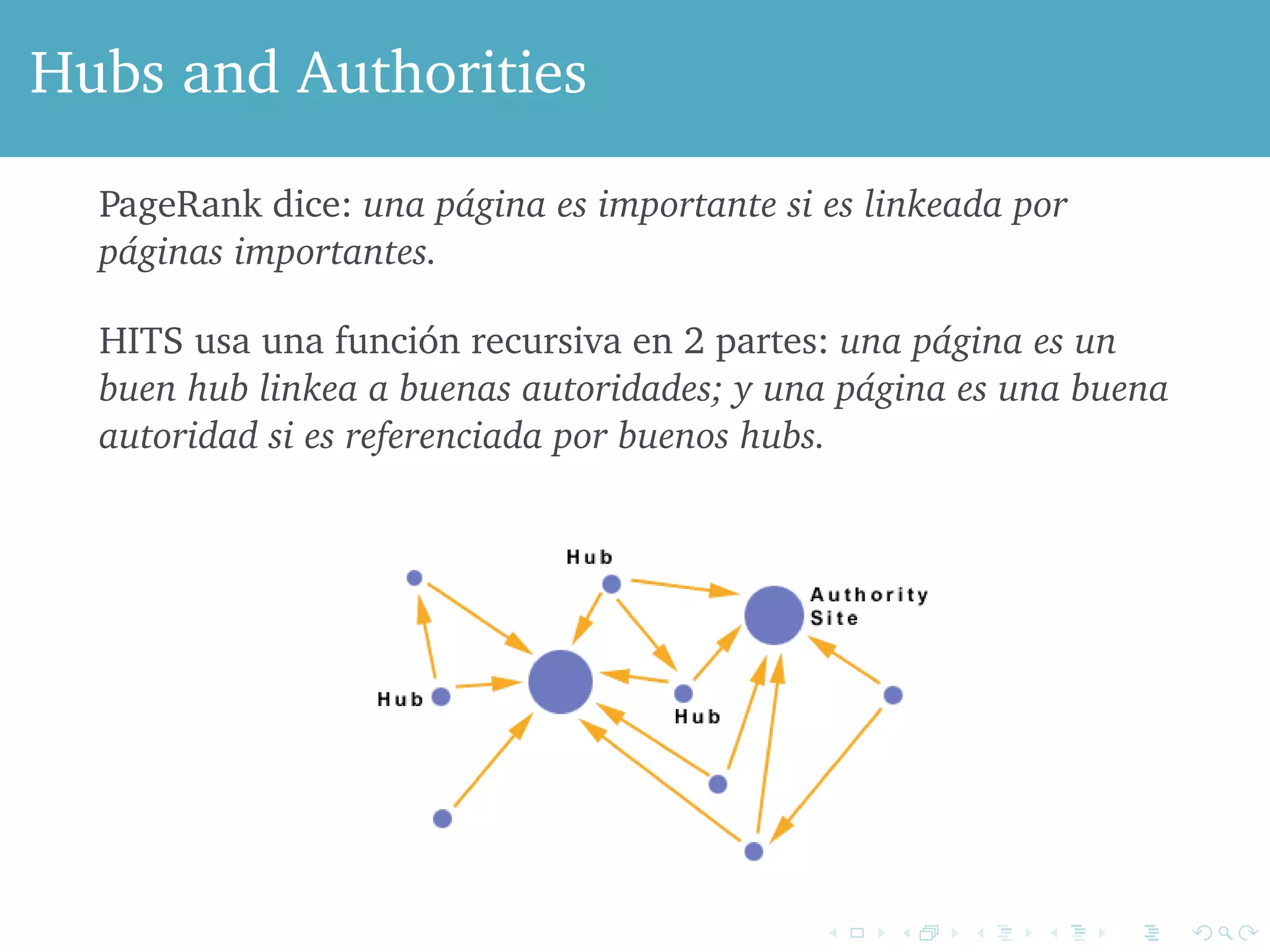 = 0;8 
use ! = 0.8 in this example. Thus, the 
equation for the iteration becomes 
v! = 
v! = 
! 
! 
# 
# 
0 2/5 0 0 
4/15 0 0 2/5 
4/15 0 4/5 2/5 
4/15 2/5 0 0 
0 2/5 0 0 
4/15 0 0 2/5 
4/15 0 4/5 2/5 
4/15 2/5 0 0 
$ 
$ 
%% 
v + 
%% 
! 
# 
v + 
! 
# 
1/20 
1/20 
1/20 
1/20 
$ 
%% 
1/20 
1/20 
1/20 
1/20 
$ 
%% 
Notice that we have incorporated the factor ! into M by multiplying each of 
its elements by 4/5. The components of the vector (1 − !)e/n are each 1/20, 
since 1 − ! = 1/5 and n = 4. Here are the first few iterations: 
Notice that we have incorporated the factor ! into M by multiplying each its elements ! 
by 4/5. The components of the vector (1 − !)e/n are each 1/20, 
since 1 − ! = 1/5 and n = 4. Here are the first few iterations: 
# 
! 
# 
1/4 
1/4 
1/4 
1/4 
1/4 
1/4 
1/4 
1/4 
$ 
%% 
$ 
! 
# 
! 
# 
%% 9/60 
13/60 
25/60 
13/60 
9/60 
13/60 
25/60 
13/60 
$ 
%% 
$ 
%% 
! 
# 
! 
# 
41/300 
53/300 
153/300 
41/300 
53/300 
153/300 
53/300 
$ 
%% 
! 
# 
$ 
%% 
! 
# 
543/4500 
707/4500 
2543/4500 
707/4500 
$ 
%% 
543/4500 
707/4500 
2543/4500 
707/4500 
$ 
· · · 
%% 
! 
# 
· · · 
15/148 
19/148 
95/148 
19/148 
! 
# 
$ 
%% 
15/148 
19/148 
95/148 
19/148 
$ 
%% 
By being a spider trap, C has managed to get more than half of the PageRank 
for itself. However, the effect has been limited, and each of the nodes gets some 
of the PageRank. ! 
By being a spider trap, C has managed to get more than half of the PageRank 
 