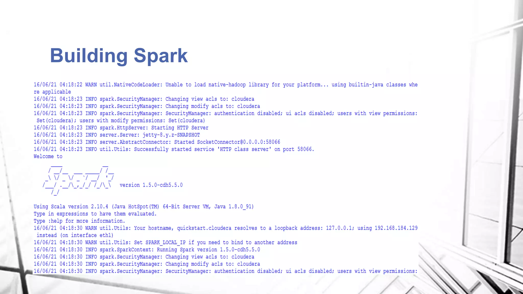 Building Spark
 
