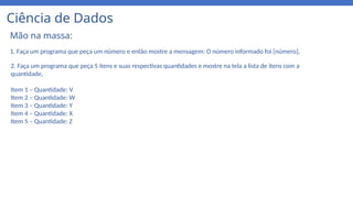 BigData - Aula de Bigdata - Intro Python | PPTX