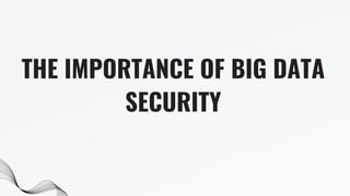 THE IMPORTANCE OF BIG DATA
SECURITY
 