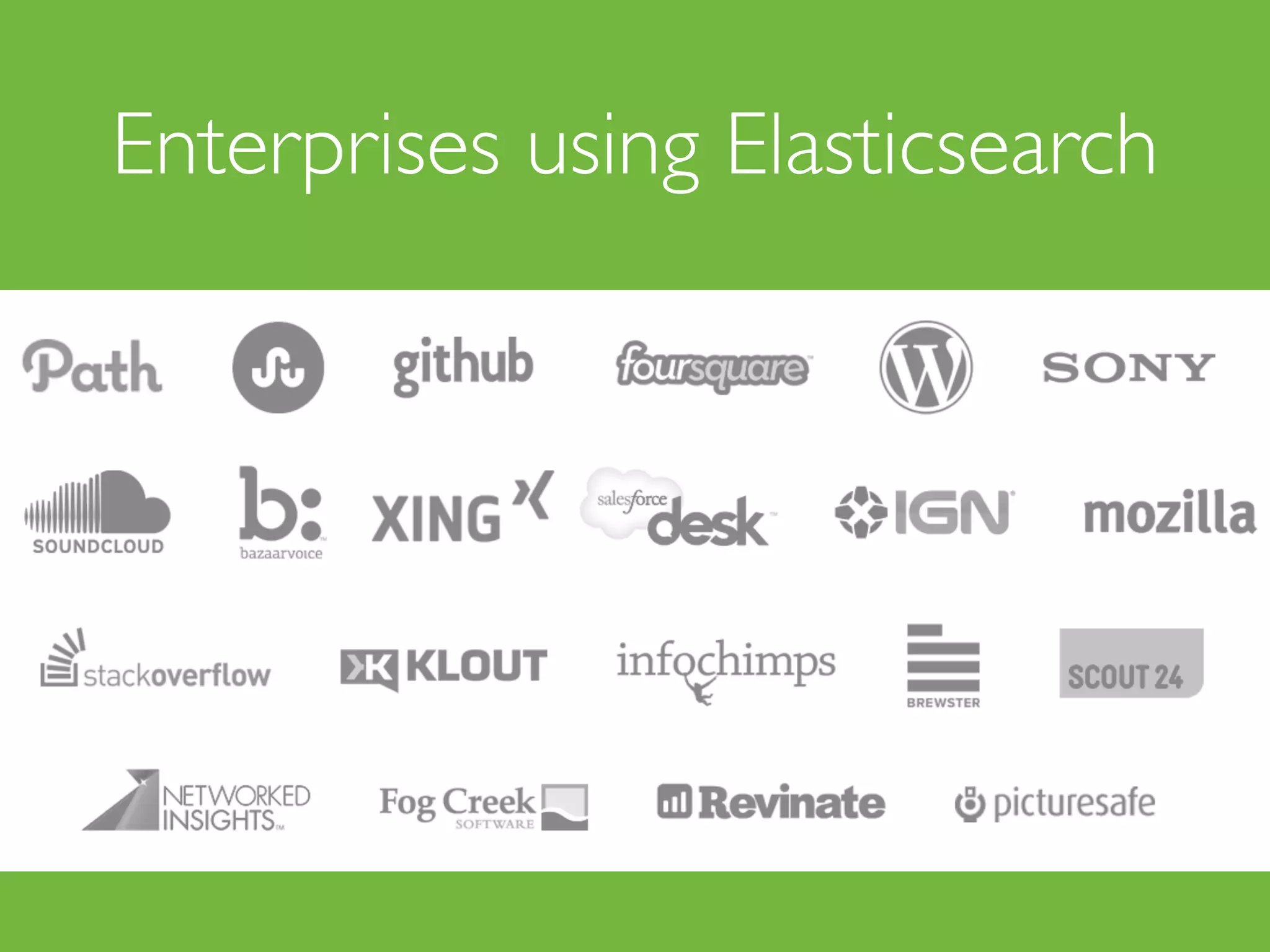 Enterprises using Elasticsearch 