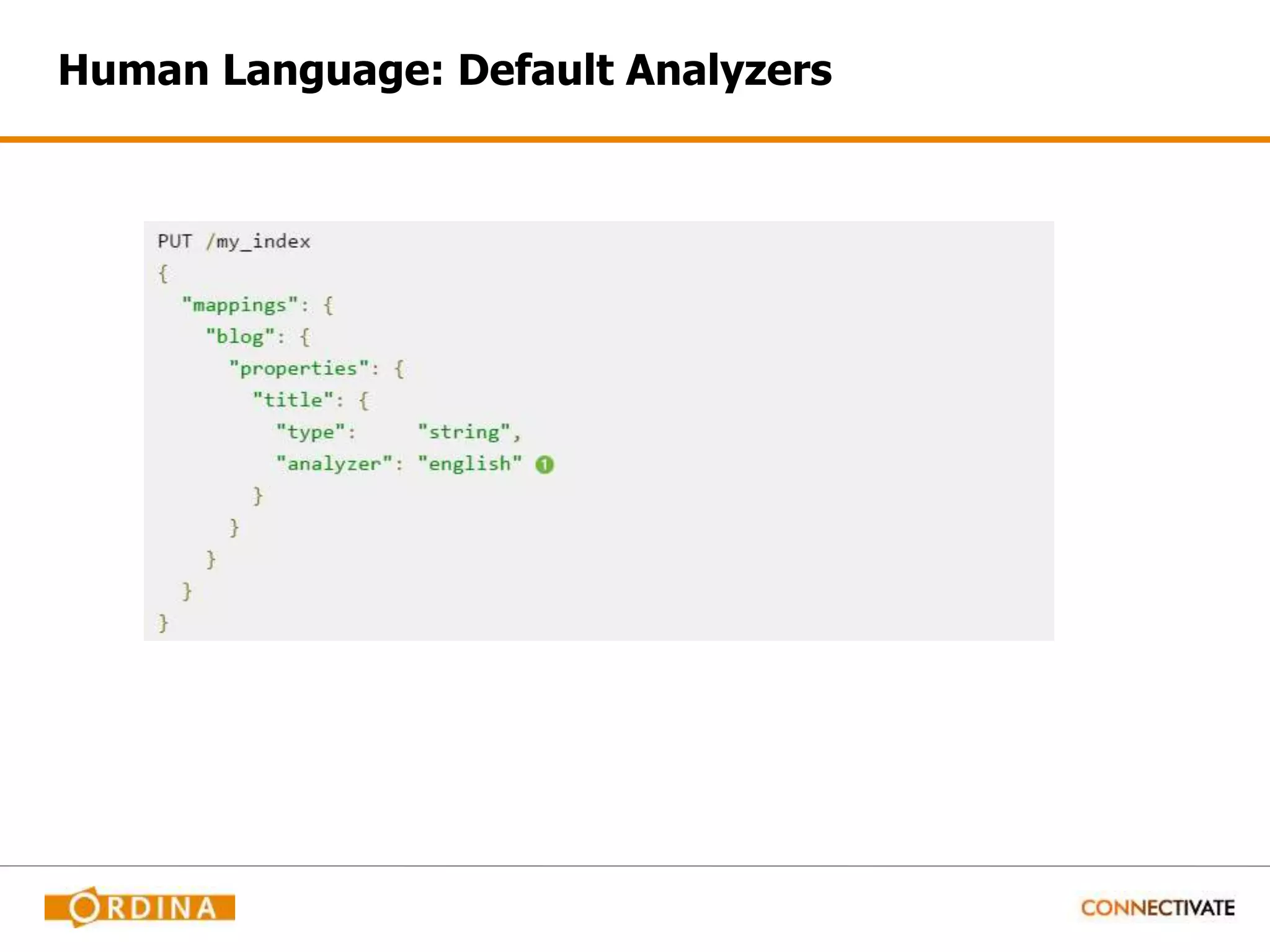 Human Language: Default Analyzers 