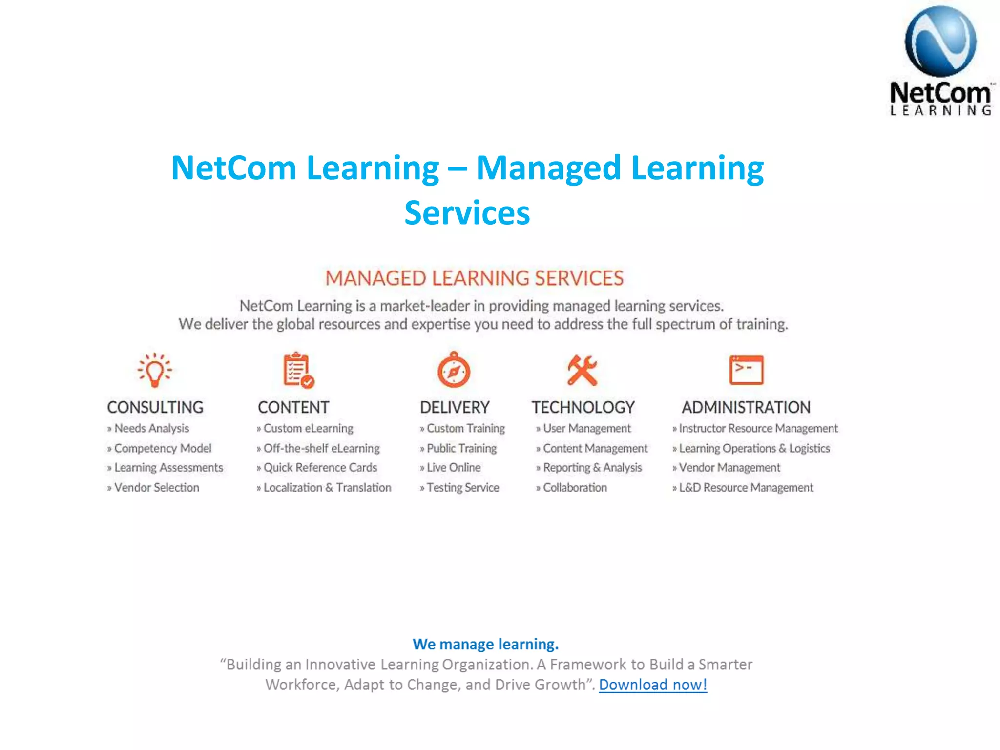 NetCom Learning – Managed Learning
Services
 