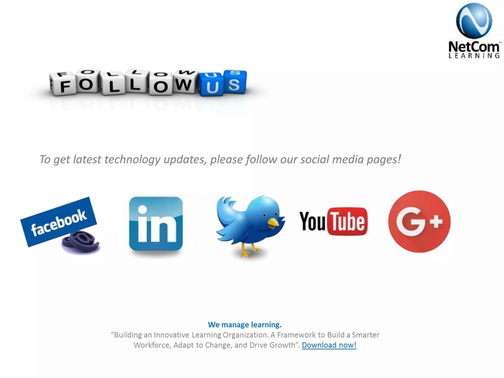 To get latest technology updates, please follow our social media pages!
 