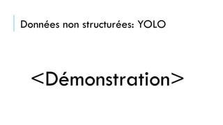 Données non structurées: YOLO
<Démonstration>
 