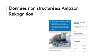 Données non structurées: Amazon
Rekognition
 