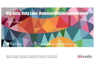 http://guidoschmutz@wordpress.com@gschmutz
Big Data, Data Lake, Datenserialisierungsformate
Guido Schmutz
 