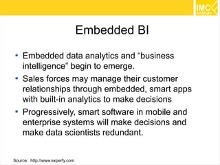 37 
Evolution of Embedded BI 
Source: http://www.b-eye-network.com/ 
 