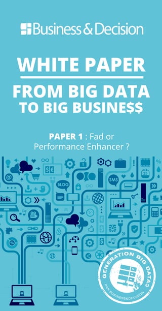 WHITE PAPER
FROM BIG DATA
TO BIG BUSINE$$
PAPER 1 : Fad or
Performance Enhancer ?
 