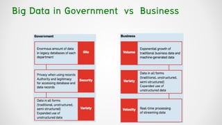 Big Data in Government vs Business
 