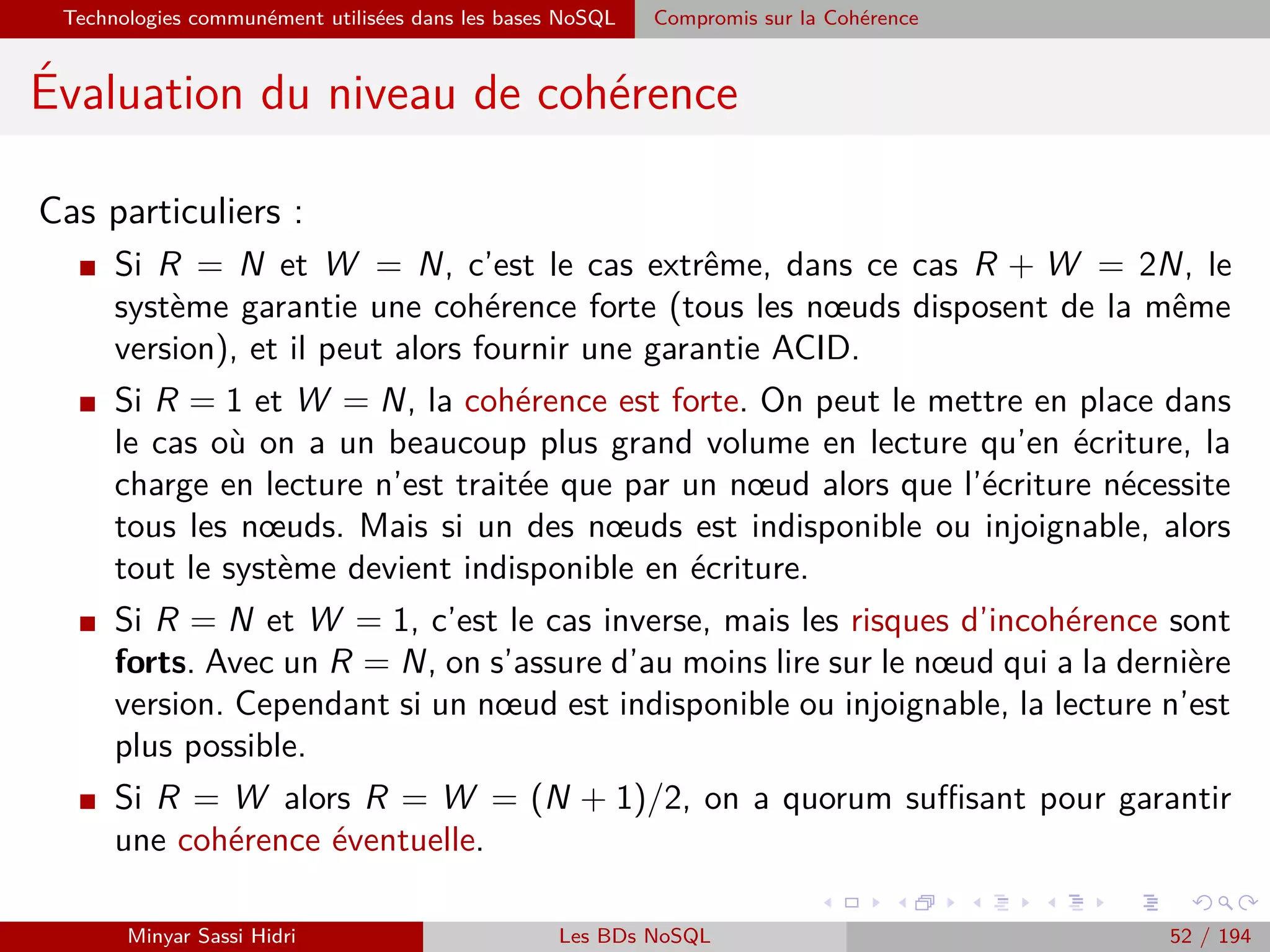 Enjeux technologiques
1 Big Data : Faits, Intérêts, Sources et Challenges
2 Qu’est-ce que le Big Data ?
Historique & contexte
Déﬁnition
Est-ce une innovation ?
Vocabulaire
3 Problématique et termes clés
4 Forces majeurs
5 Importance et déﬁs du Big Data
6 Big Data et décisionnel
7 Approche traditionnelle versus approche Big Data
Approche traditionnelle
Approche Big Data
Fusion de deux approches
8 Mise en place du Big Data : des chantiers de grande ampleur
9 Enjeux stratégiques
Big Data : pour qui, pour quoi ?
Impacts du Big Data dans l’entreprise
10 Enjeux technologiques
Minyar Sassi Hidri Technologies pour le Big Data 51 / 227
 