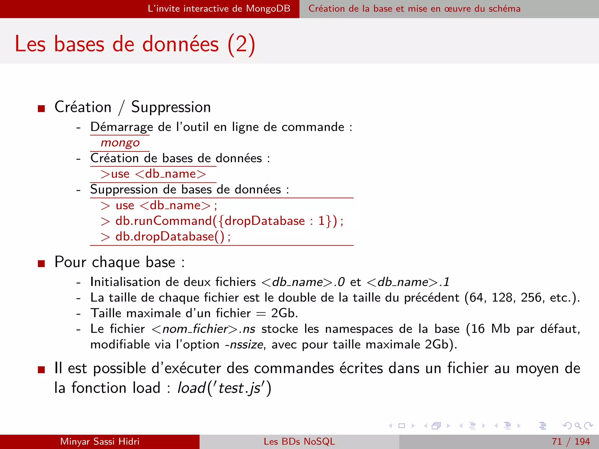 Hadoop L’écosystème Hodoop
Search Engine
I SolR
VSolR oﬀre une indexation distribuée et répliquée basée sur Apache Lu-
cene.
Permet la recherche full text, le highlighting, le facetting et la recherche
géospatiale.
Permet l’indexation de documents riches.
I Elastic
Elastic oﬀre une indexation distribuée et répliquée basée sur Apache
Lucene.
Permet la recherche full text, le highlighting, le facetting et la recherche
géospatiale.
Permet l’indexation de documents riches.
Minyar Sassi Hidri Technologies pour le Big Data 70 / 227
 
